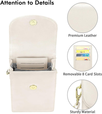 Crossbody Phone Bag for Women, Mini Crossbody Purse, Small Phone Wallet Crossbody with Removable Card Holder