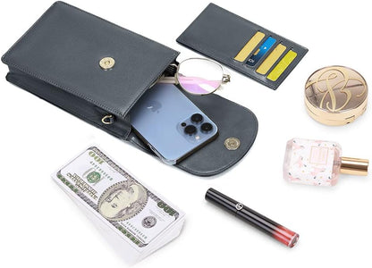 Crossbody Phone Bag for Women, Mini Crossbody Purse, Small Phone Wallet Crossbody with Removable Card Holder
