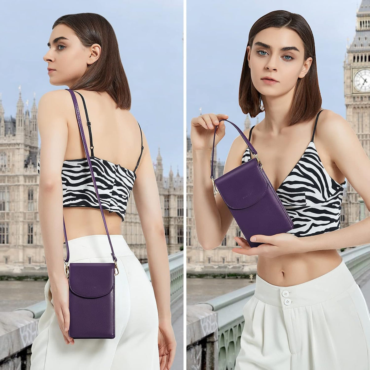 Crossbody Phone Bag for Women, Mini Crossbody Purse, Small Phone Wallet Crossbody with Removable Card Holder
