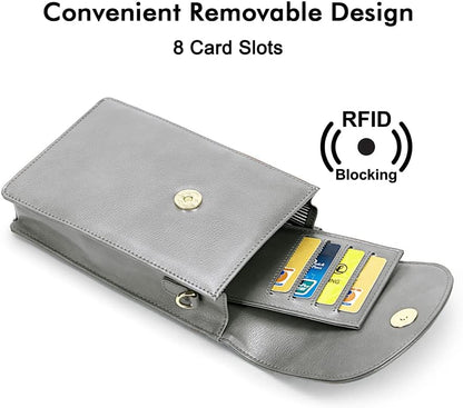 Crossbody Phone Bag for Women, Mini Crossbody Purse, Small Phone Wallet Crossbody with Removable Card Holder