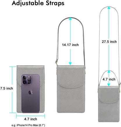 Crossbody Phone Bag for Women, Mini Crossbody Purse, Small Phone Wallet Crossbody with Removable Card Holder