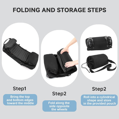 85L 29“ Foldable Rolling Backpack with Wheels, Soft-side Travel Duffle Bag with Separate Shoe Compartment, Full Quilted Bottom, Yellow