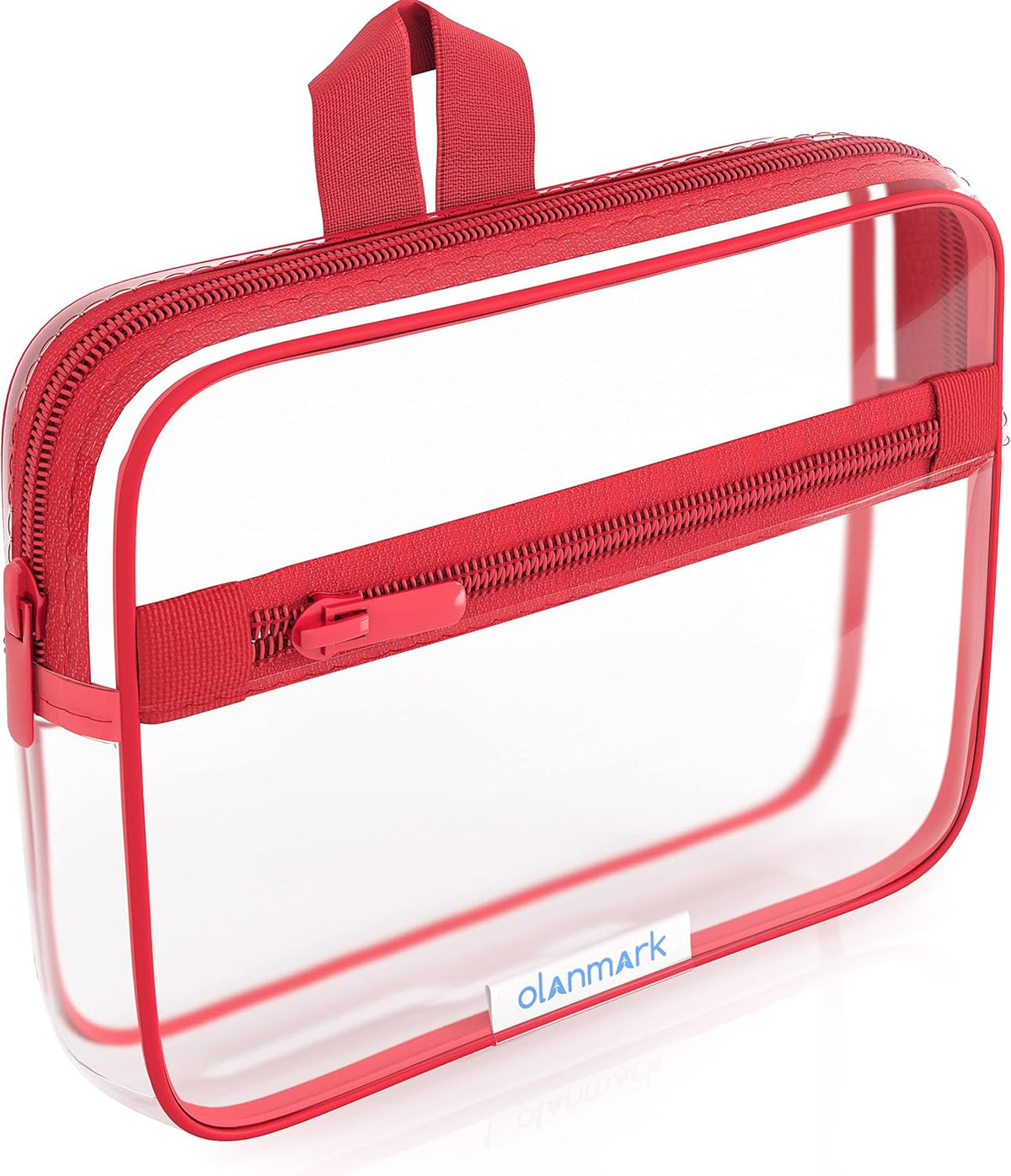 TSA Approved Toiletry Bag 3-1-1 Clear Travel Cosmetic Bag with Handle - Quart Size Bag with Zipper - Carry-on Luggage Clear Toiletry Bag for Liquids - Airport Airline TSA Compliant Bag for Man Women