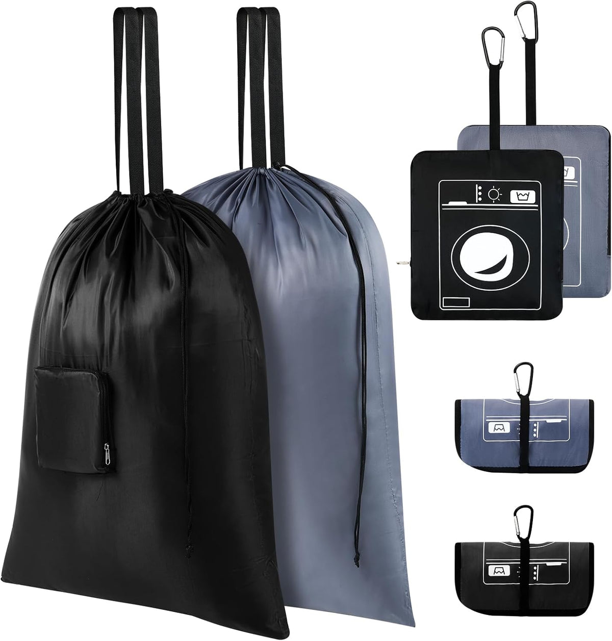 24" x 33" Extra Large Heavy Duty Laundry Bag With Handles, Travel Laundry Bag for Dirty Clothes,Traveling, Camp