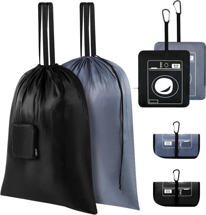 24" x 33" Extra Large Heavy Duty Laundry Bag With Handles, Travel Laundry Bag for Dirty Clothes,Traveling, Camp