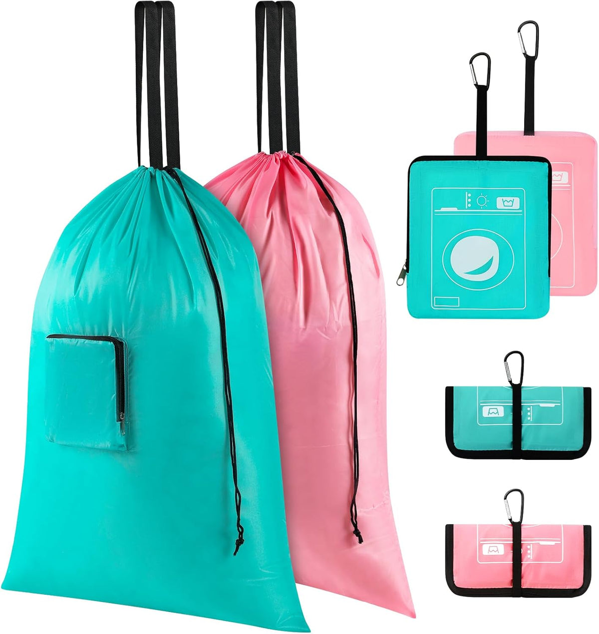 24" x 33" Extra Large Heavy Duty Laundry Bag With Handles, Travel Laundry Bag for Dirty Clothes,Traveling, Camp