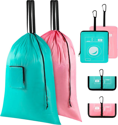 24" x 33" Extra Large Heavy Duty Laundry Bag With Handles, Travel Laundry Bag for Dirty Clothes,Traveling, Camp