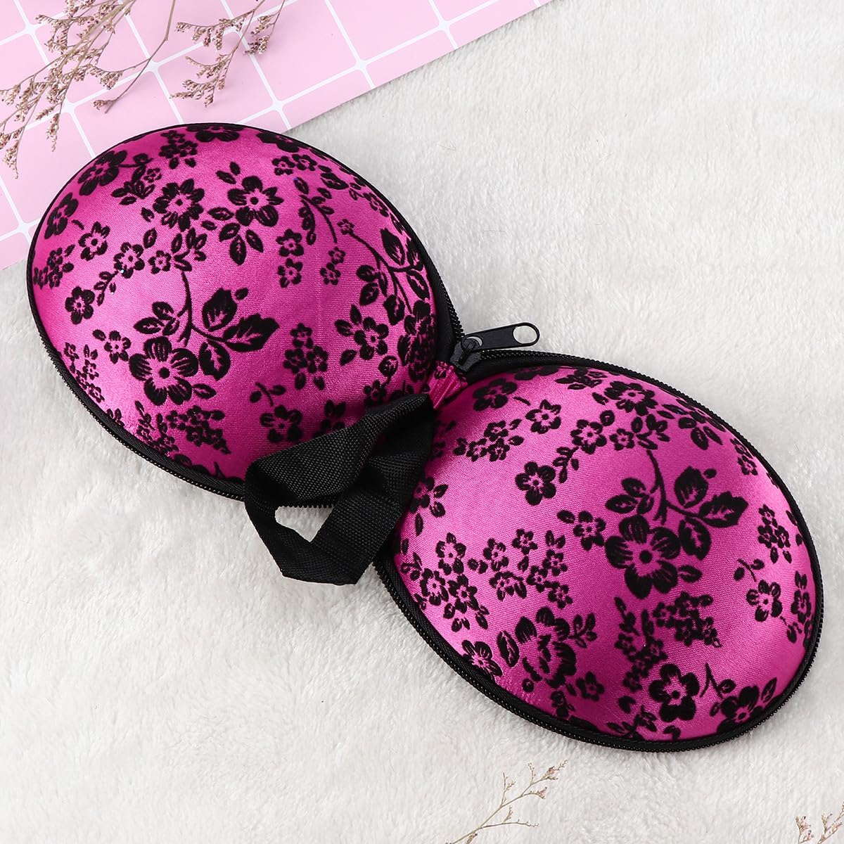 Silicone Bra Case Zippered for Women Travel Organizer Soft Invisible Storage Bag for Women Convenient Portable