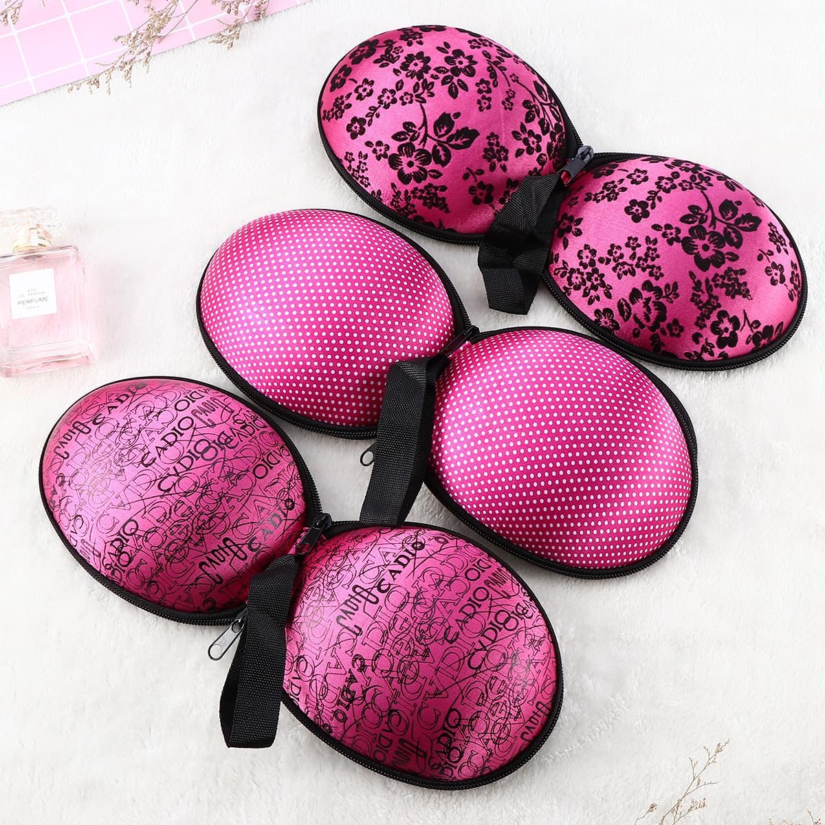Silicone Bra Case Zippered for Women Travel Organizer Soft Invisible Storage Bag for Women Convenient Portable