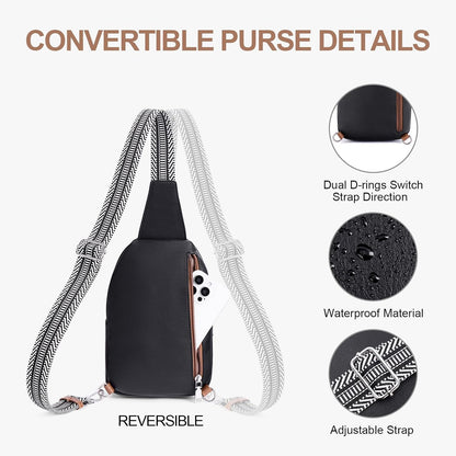 Anti Theft Crossbody Bags for Women Travel Chest Sling Bag Leather RFID Purse Fanny Pack Camel