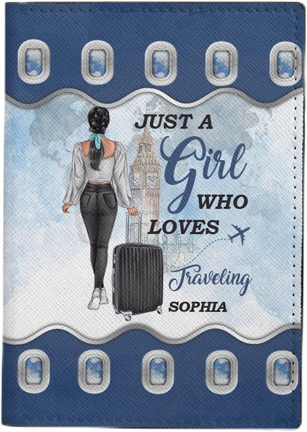 Personalized Name Travel Queen Leather Passport Wallet Fun Unique Gift for Traveler Custom Travel Accessory Passport Holder Gift for Girl Traveling Lover 8