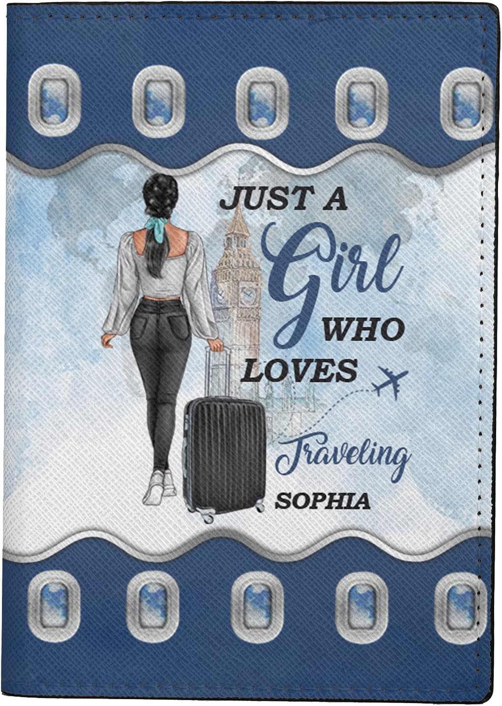 Personalized Name Travel Queen Leather Passport Wallet Fun Unique Gift for Traveler Custom Travel Accessory Passport Holder Gift for Girl Traveling Lover 8