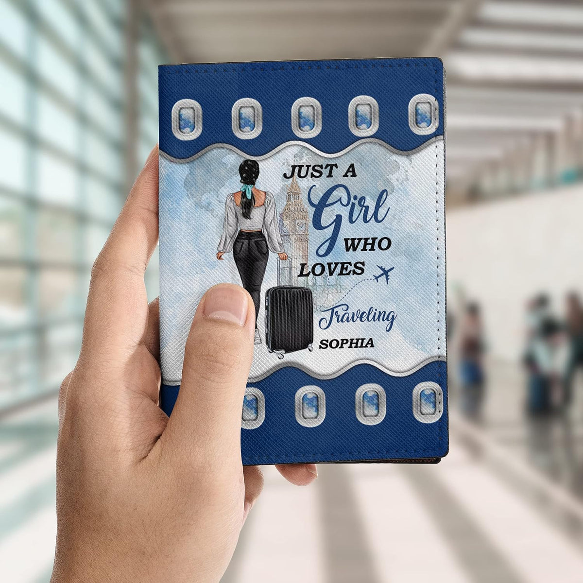Personalized Name Travel Queen Leather Passport Wallet Fun Unique Gift for Traveler Custom Travel Accessory Passport Holder Gift for Girl Traveling Lover 8