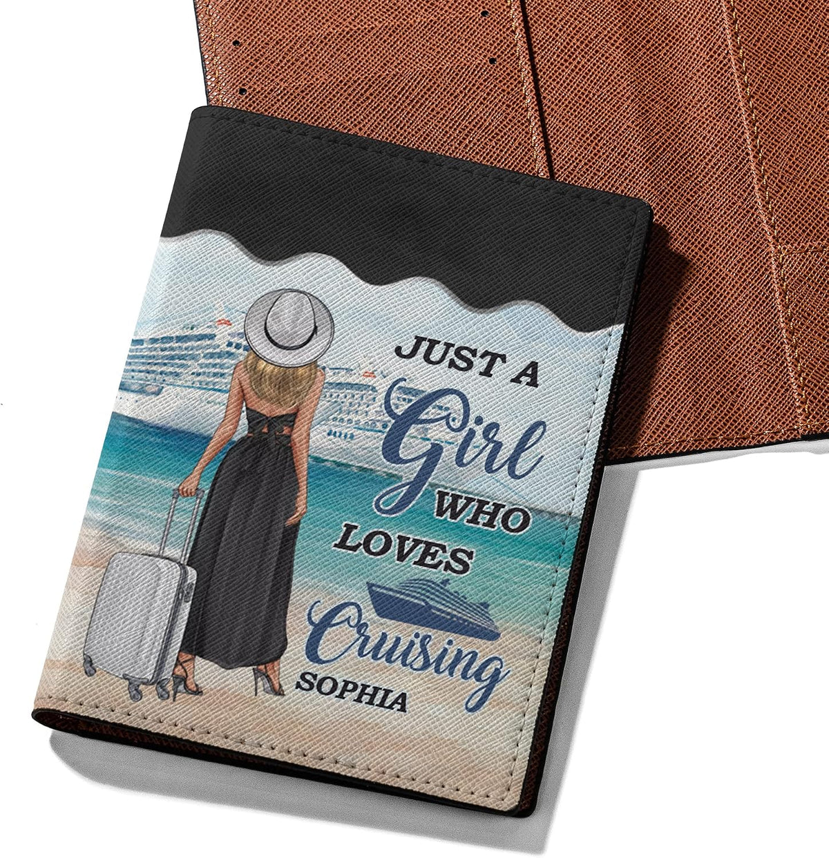 Personalized Name Travel Queen Leather Passport Wallet Fun Unique Gift for Traveler Custom Travel Accessory Passport Holder Gift for Girl Traveling Lover 8