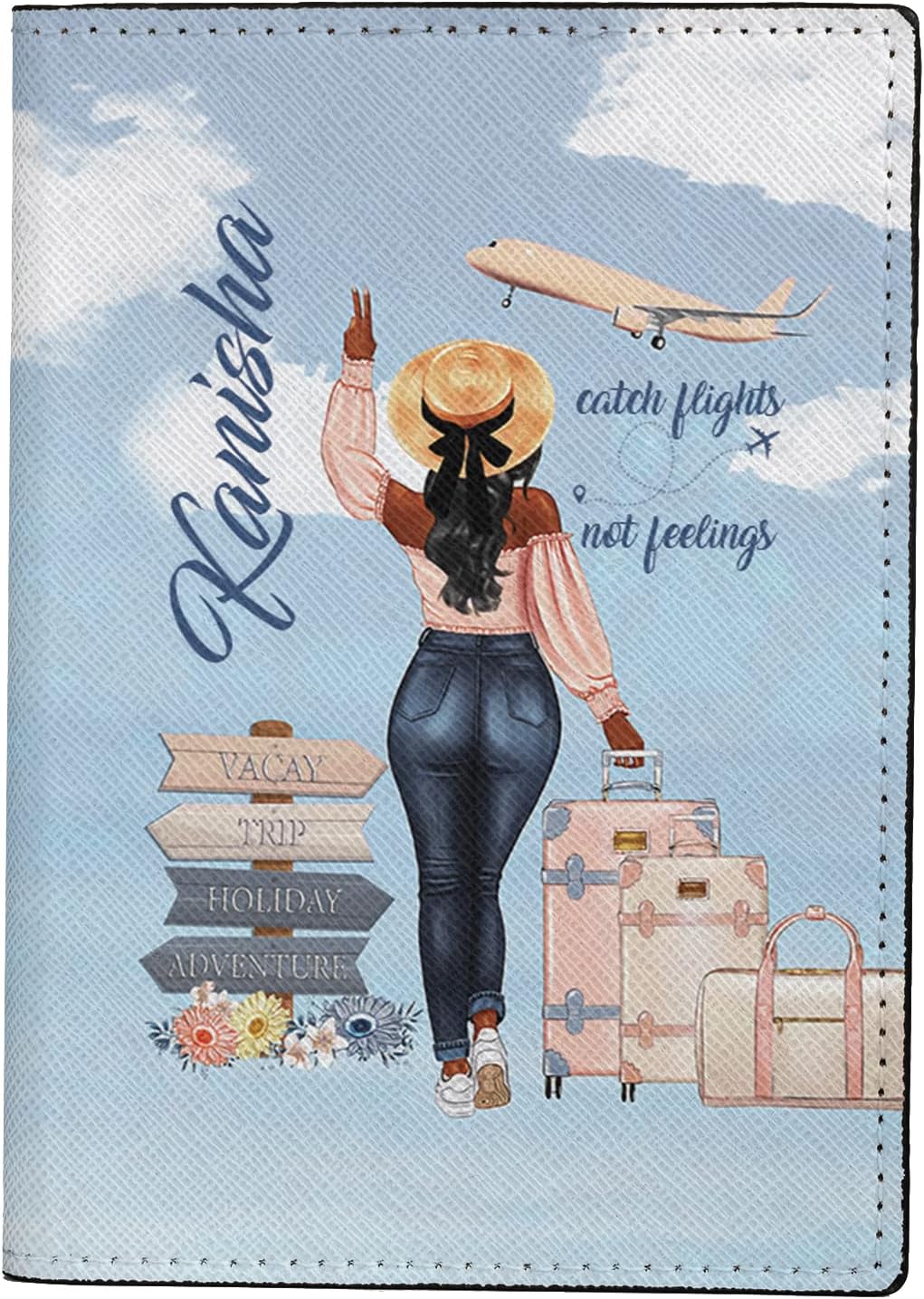 Personalized Name Travel Queen Leather Passport Wallet Fun Unique Gift for Traveler Custom Travel Accessory Passport Holder Gift for Girl Traveling Lover 8