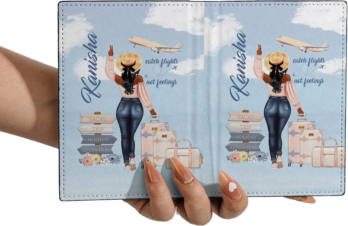 Personalized Name Travel Queen Leather Passport Wallet Fun Unique Gift for Traveler Custom Travel Accessory Passport Holder Gift for Girl Traveling Lover 8