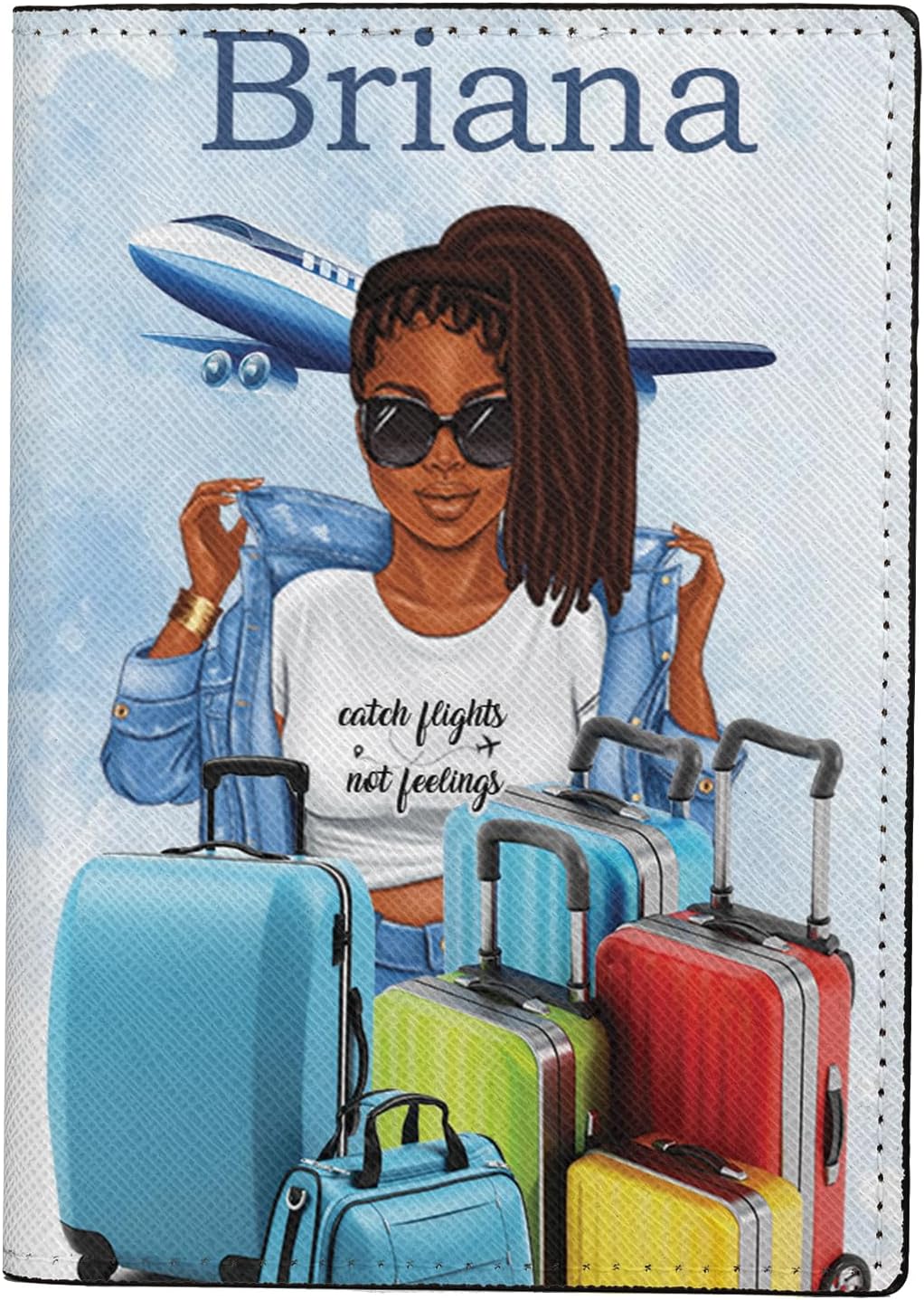 Personalized Name Travel Queen Leather Passport Wallet Fun Unique Gift for Traveler Custom Travel Accessory Passport Holder Gift for Girl Traveling Lover 8