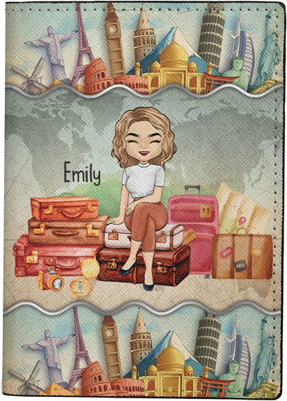 Personalized Name Travel Queen Leather Passport Wallet Fun Unique Gift for Traveler Custom Travel Accessory Passport Holder Gift for Girl Traveling Lover 8
