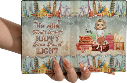 Personalized Name Travel Queen Leather Passport Wallet Fun Unique Gift for Traveler Custom Travel Accessory Passport Holder Gift for Girl Traveling Lover 8