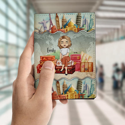 Personalized Name Travel Queen Leather Passport Wallet Fun Unique Gift for Traveler Custom Travel Accessory Passport Holder Gift for Girl Traveling Lover 8