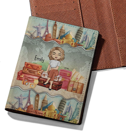 Personalized Name Travel Queen Leather Passport Wallet Fun Unique Gift for Traveler Custom Travel Accessory Passport Holder Gift for Girl Traveling Lover 8