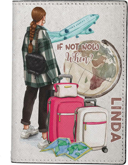Personalized Name Travel Queen Leather Passport Wallet Fun Unique Gift for Traveler Custom Travel Accessory Passport Holder Gift for Girl Traveling Lover 8