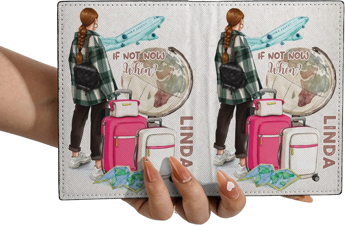 Personalized Name Travel Queen Leather Passport Wallet Fun Unique Gift for Traveler Custom Travel Accessory Passport Holder Gift for Girl Traveling Lover 8