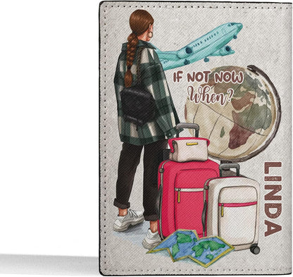 Personalized Name Travel Queen Leather Passport Wallet Fun Unique Gift for Traveler Custom Travel Accessory Passport Holder Gift for Girl Traveling Lover 8