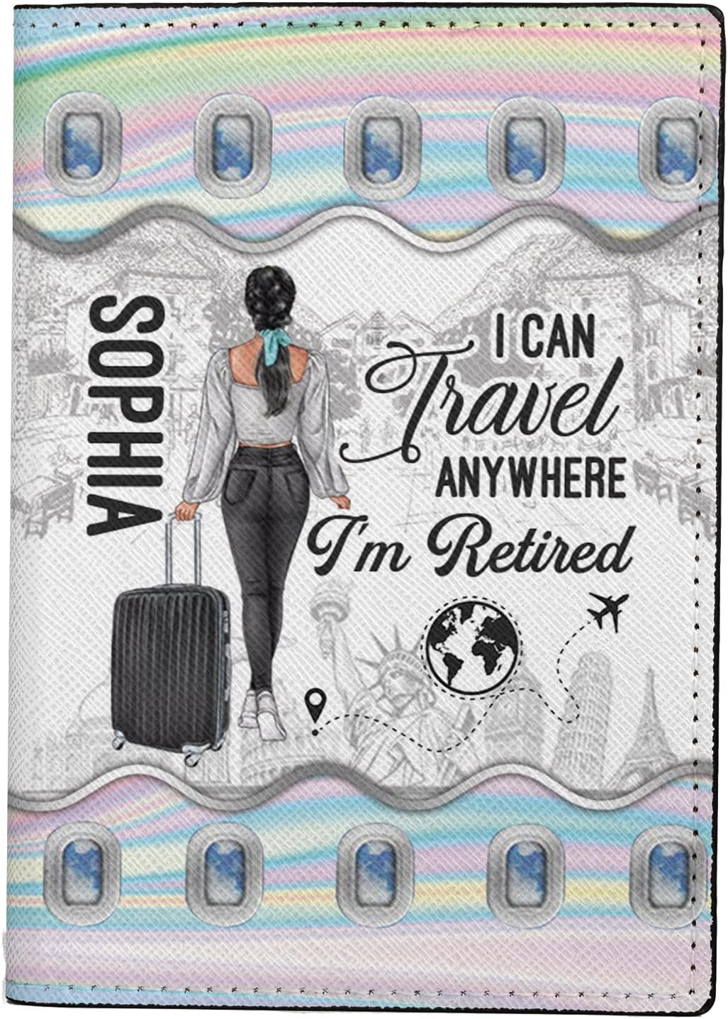 Personalized Name Travel Queen Leather Passport Wallet Fun Unique Gift for Traveler Custom Travel Accessory Passport Holder Gift for Girl Traveling Lover 8
