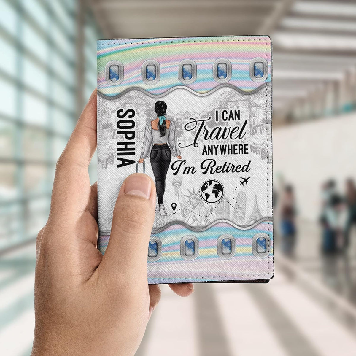 Personalized Name Travel Queen Leather Passport Wallet Fun Unique Gift for Traveler Custom Travel Accessory Passport Holder Gift for Girl Traveling Lover 8