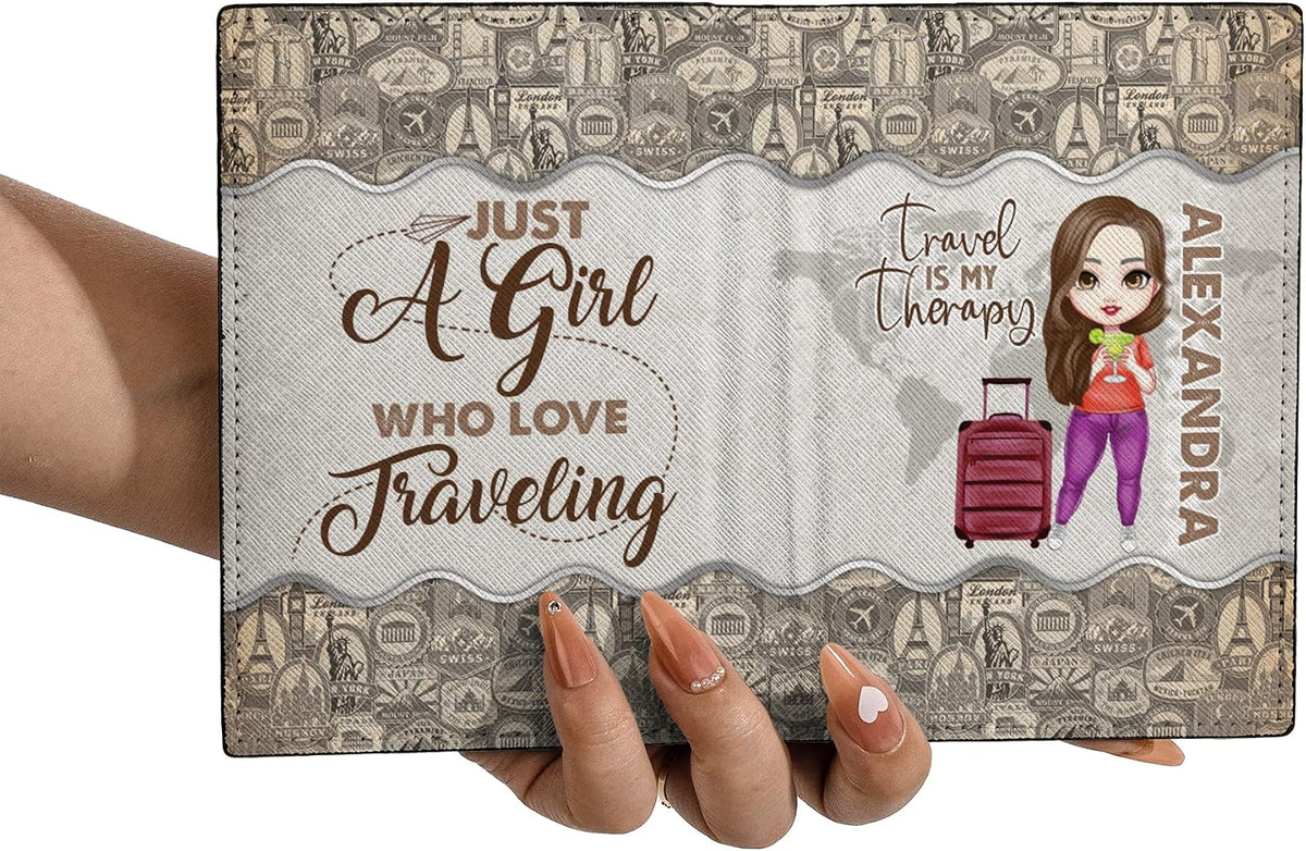 Personalized Name Travel Queen Leather Passport Wallet Fun Unique Gift for Traveler Custom Travel Accessory Passport Holder Gift for Girl Traveling Lover 8