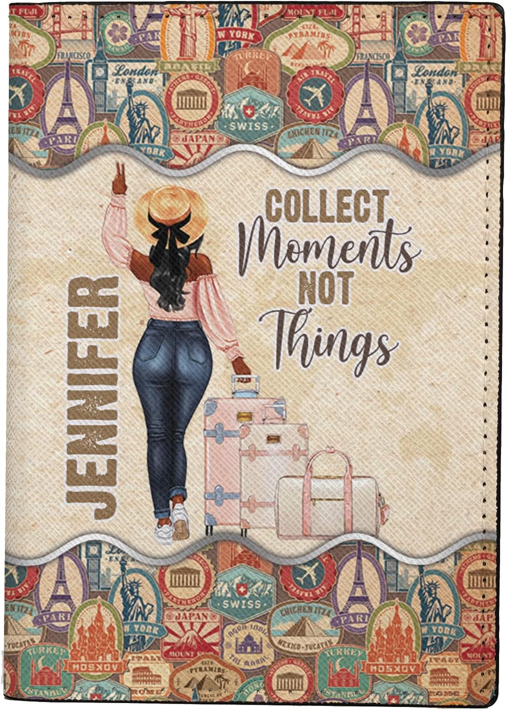 Personalized Name Travel Queen Leather Passport Wallet Fun Unique Gift for Traveler Custom Travel Accessory Passport Holder Gift for Girl Traveling Lover 8