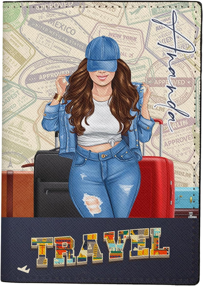 Personalized Name Travel Queen Leather Passport Wallet Fun Unique Gift for Traveler Custom Travel Accessory Passport Holder Gift for Girl Traveling Lover 8