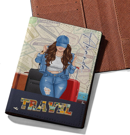 Personalized Name Travel Queen Leather Passport Wallet Fun Unique Gift for Traveler Custom Travel Accessory Passport Holder Gift for Girl Traveling Lover 8