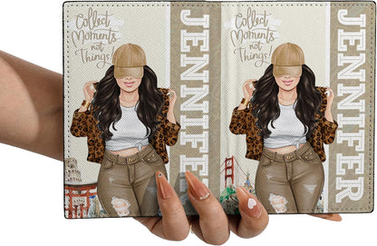 Personalized Name Travel Queen Leather Passport Wallet Fun Unique Gift for Traveler Custom Travel Accessory Passport Holder Gift for Girl Traveling Lover 8