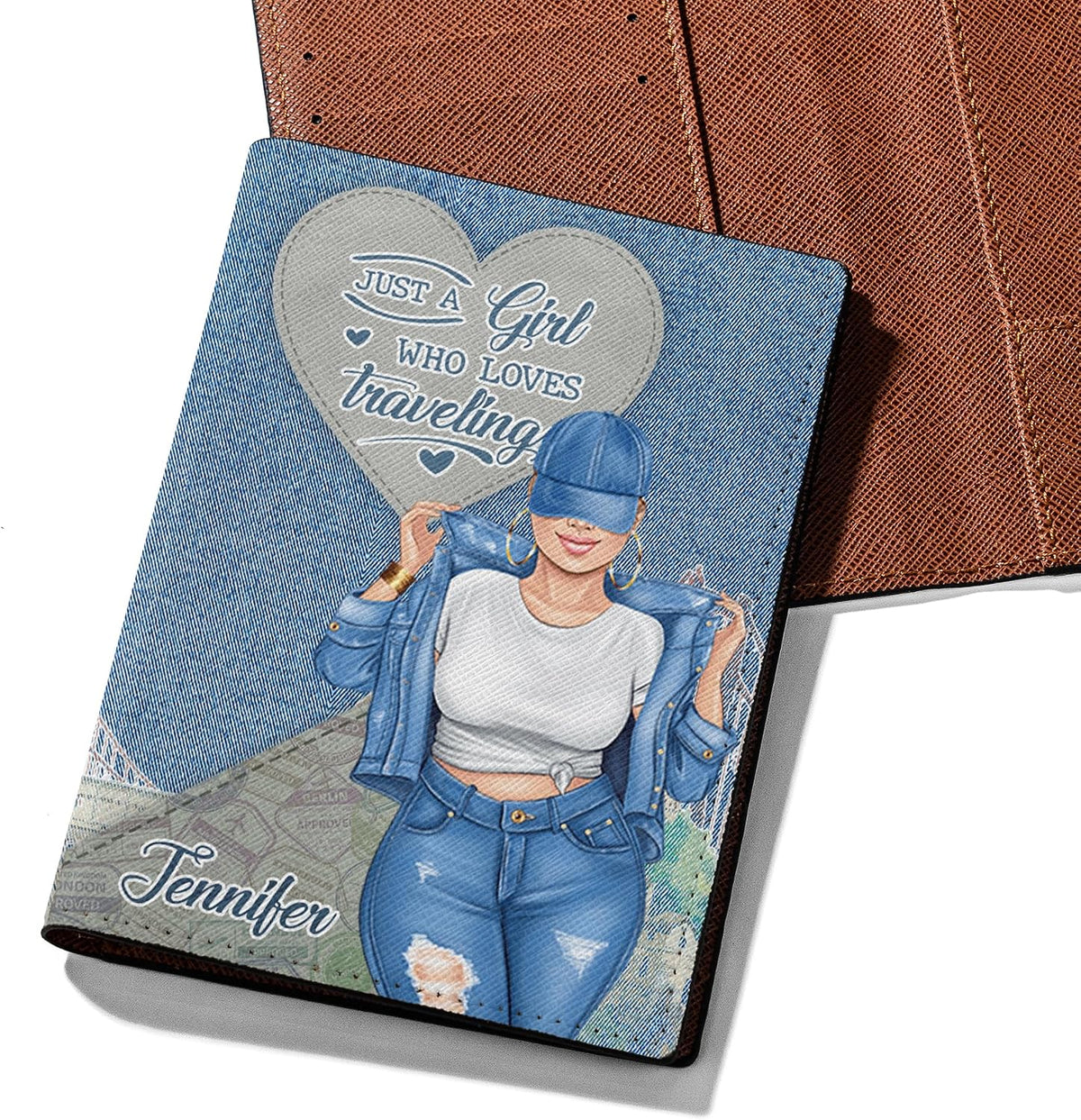 Personalized Name Travel Queen Leather Passport Wallet Fun Unique Gift for Traveler Custom Travel Accessory Passport Holder Gift for Girl Traveling Lover 8