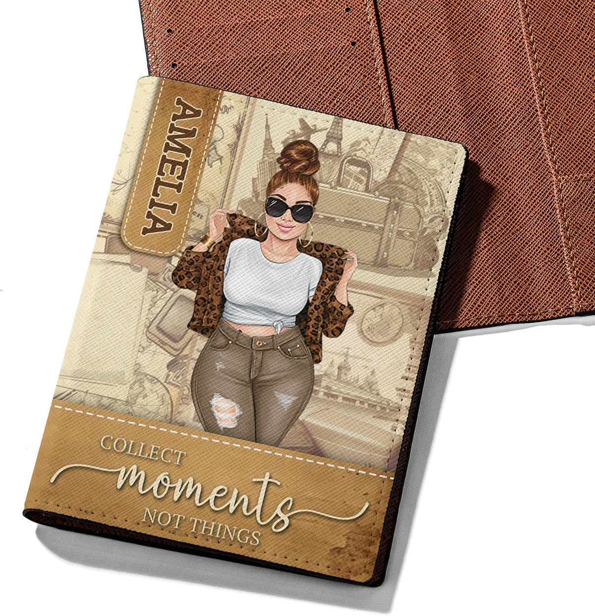 Personalized Name Travel Queen Leather Passport Wallet Fun Unique Gift for Traveler Custom Travel Accessory Passport Holder Gift for Girl Traveling Lover 8