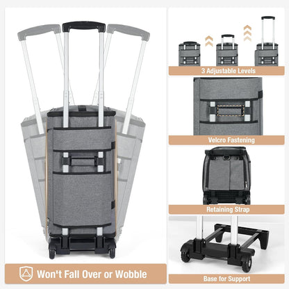 Garment Bags with Wheels, Garment Convertible Weekender Bags, Large Garment Bags for Travel, Duffle Luggage Bag Garment Bag (Grey, Medium)