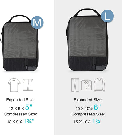 6 Set /4 Set/2 Set Compression Packing Cubes for Travel, Lightweight Luggage Organizer Bags, Durable Space Saver Bags Travel Essentials