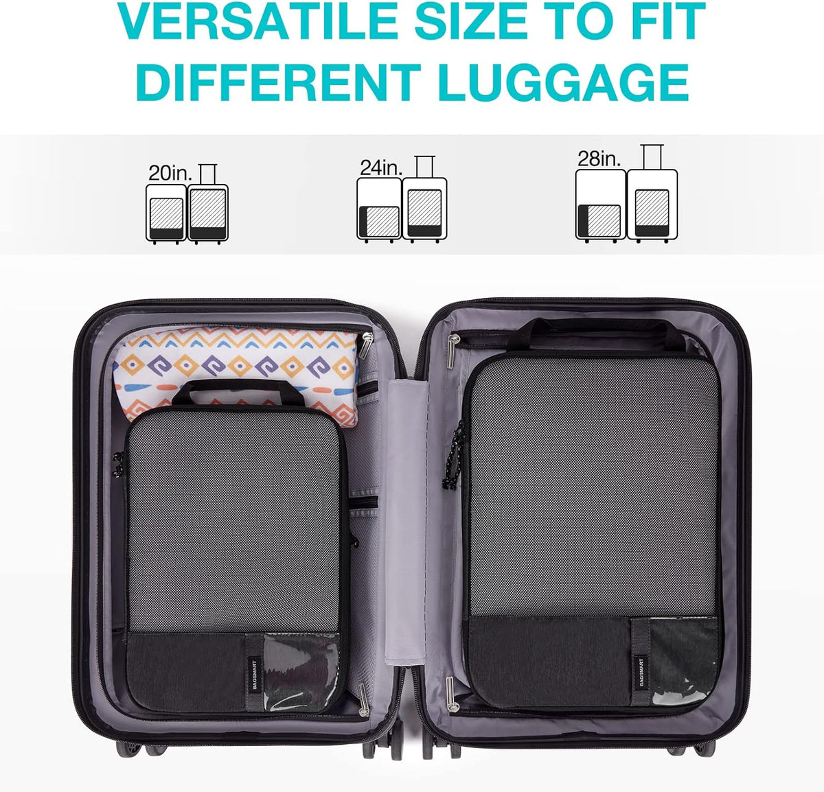 6 Set /4 Set/2 Set Compression Packing Cubes for Travel, Lightweight Luggage Organizer Bags, Durable Space Saver Bags Travel Essentials