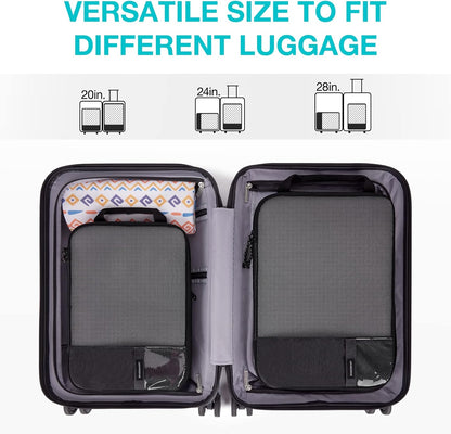 6 Set /4 Set/2 Set Compression Packing Cubes for Travel, Lightweight Luggage Organizer Bags, Durable Space Saver Bags Travel Essentials