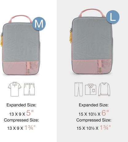6 Set /4 Set/2 Set Compression Packing Cubes for Travel, Lightweight Luggage Organizer Bags, Durable Space Saver Bags Travel Essentials