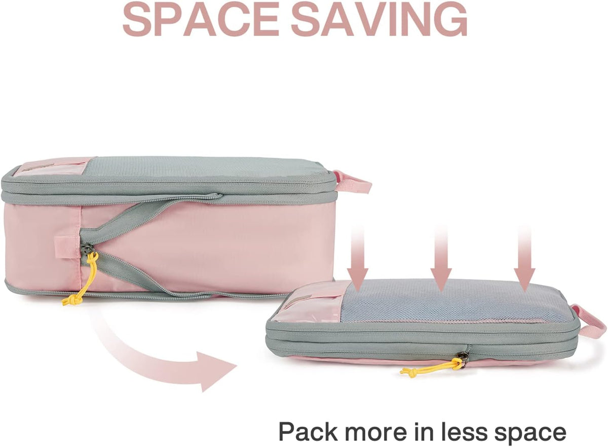 6 Set /4 Set/2 Set Compression Packing Cubes for Travel, Lightweight Luggage Organizer Bags, Durable Space Saver Bags Travel Essentials