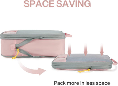 6 Set /4 Set/2 Set Compression Packing Cubes for Travel, Lightweight Luggage Organizer Bags, Durable Space Saver Bags Travel Essentials