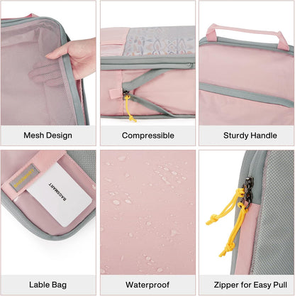 6 Set /4 Set/2 Set Compression Packing Cubes for Travel, Lightweight Luggage Organizer Bags, Durable Space Saver Bags Travel Essentials