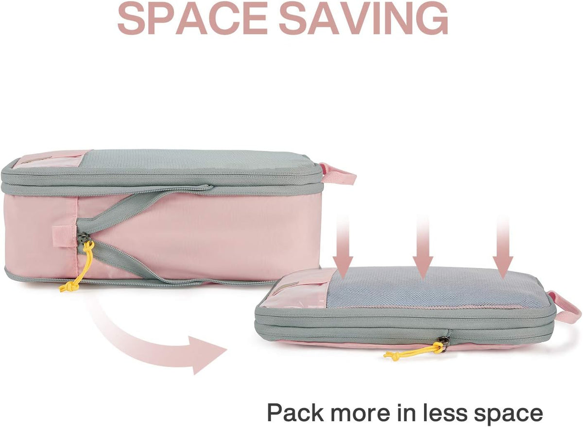 6 Set /4 Set/2 Set Compression Packing Cubes for Travel, Lightweight Luggage Organizer Bags, Durable Space Saver Bags Travel Essentials