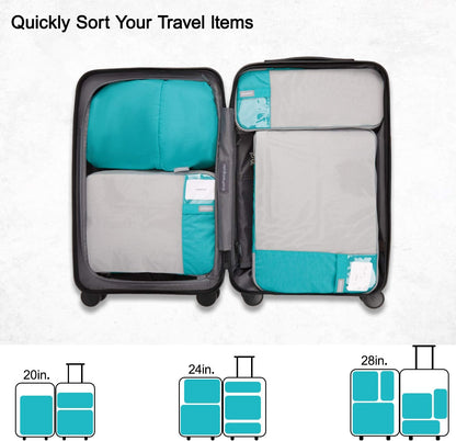 6 Set /4 Set/2 Set Compression Packing Cubes for Travel, Lightweight Luggage Organizer Bags, Durable Space Saver Bags Travel Essentials