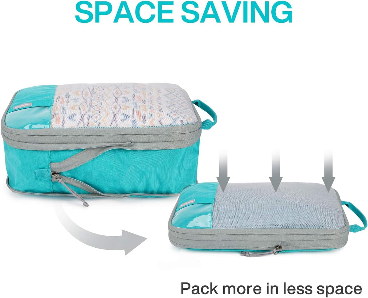 6 Set /4 Set/2 Set Compression Packing Cubes for Travel, Lightweight Luggage Organizer Bags, Durable Space Saver Bags Travel Essentials