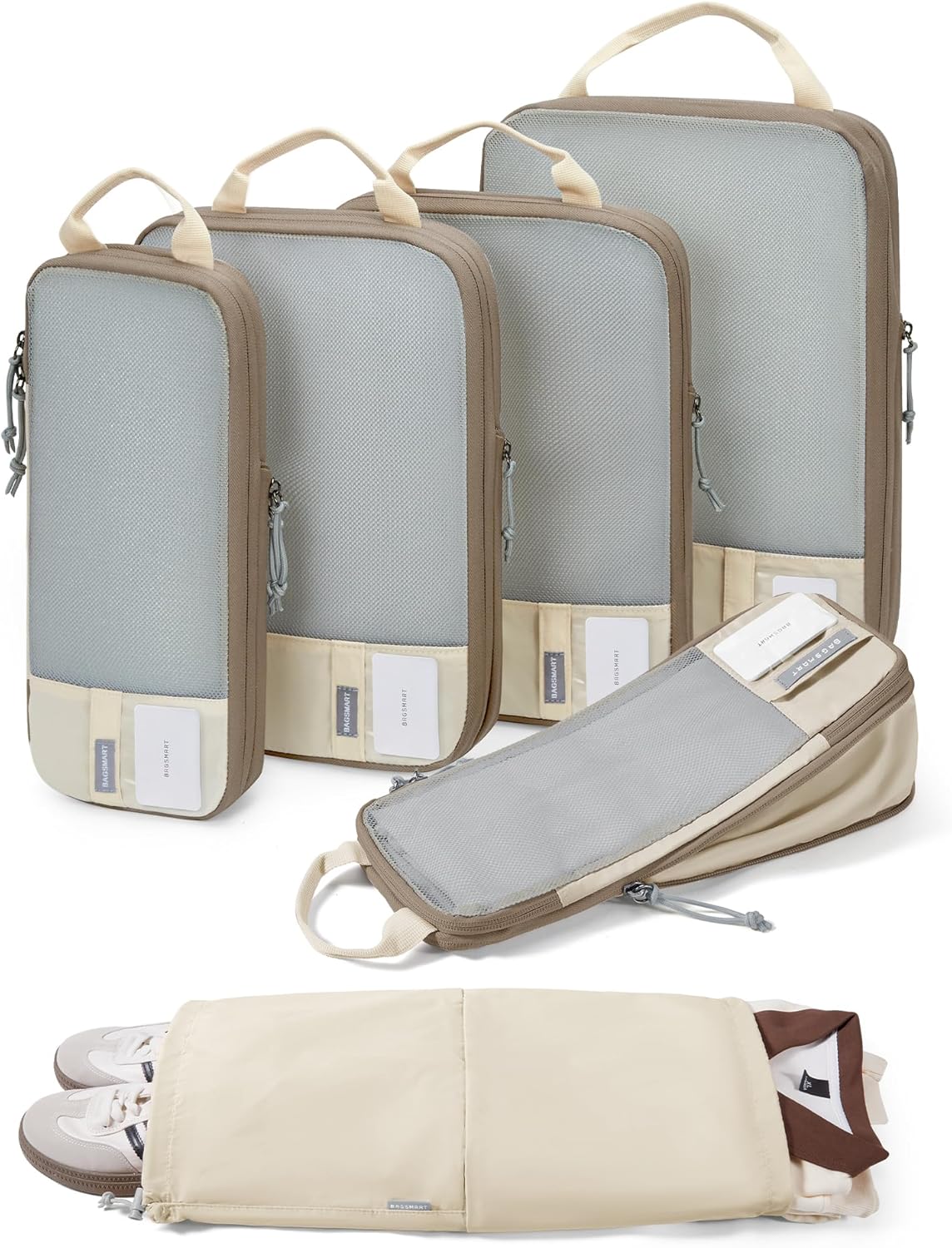 6 Set /4 Set/2 Set Compression Packing Cubes for Travel, Lightweight Luggage Organizer Bags, Durable Space Saver Bags Travel Essentials