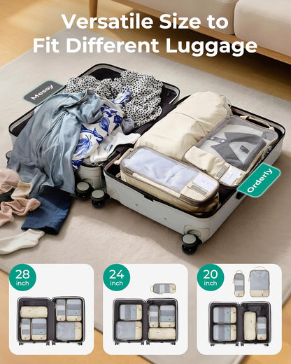 6 Set /4 Set/2 Set Compression Packing Cubes for Travel, Lightweight Luggage Organizer Bags, Durable Space Saver Bags Travel Essentials